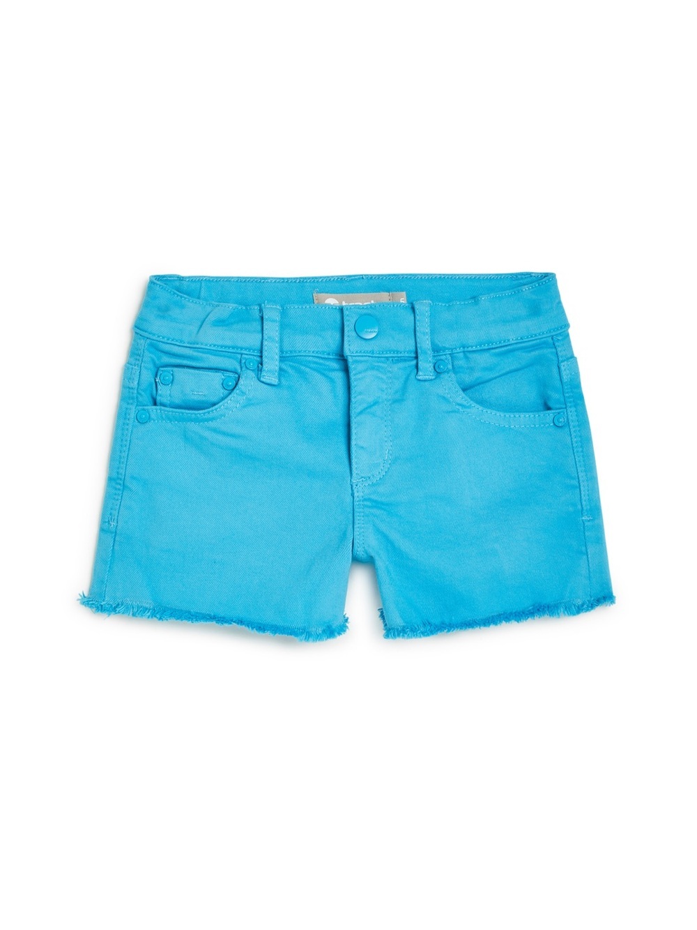 Tractr Brittany - Girls Neon Blue Color Fray Hem Shorts Size 14 Stretch Waist